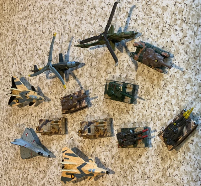 MICRO MACHINES MILITARY Tanks, Helicopters, And Fighter Jets Kenner KPT