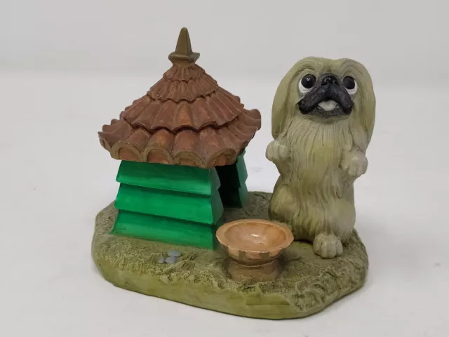 AYNSLEY Kennel Pals PEKINESE LIVES IN A PAGODA 1995 ornament