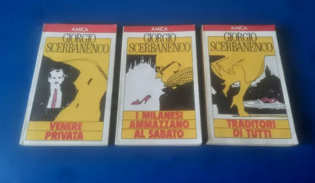 Scerbanenco, lotto di 3 libri (Allegato di 'Amica') (1988) (titoli in foto)