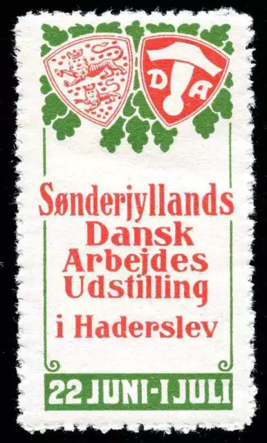 Denmark Poster Stamp - 1929 Dansk Arbejdes Udstilling - Haderslev
