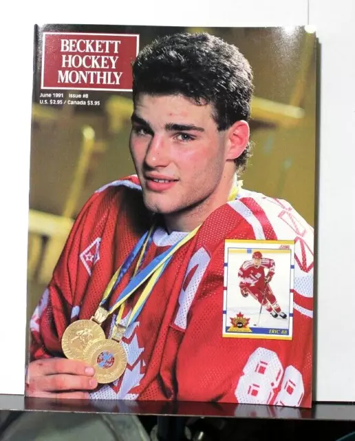 Beckett Hockey Monthly Price Guide Magazine #8 June 1991 Eric Lindros