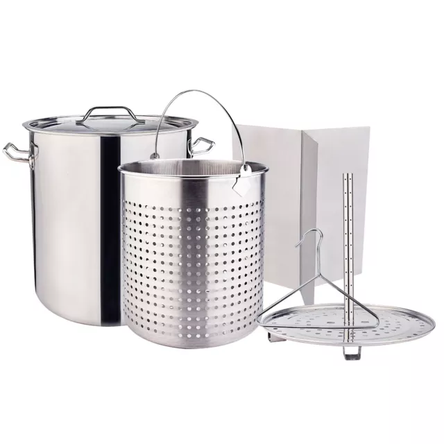 COMMERCIAL STAINLESS STEEL Stock Pot Turkey Fryer Crawfish Boil Large