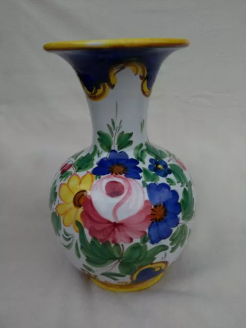 Blumenvase, Schmuckvase, Deko-Vase, wahrscheinlich handbemalt in italy