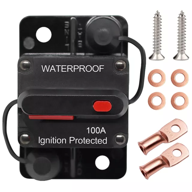 100 Amp Circuit Breaker with Manual Reset for Car Marine Trolling Motors Boat...