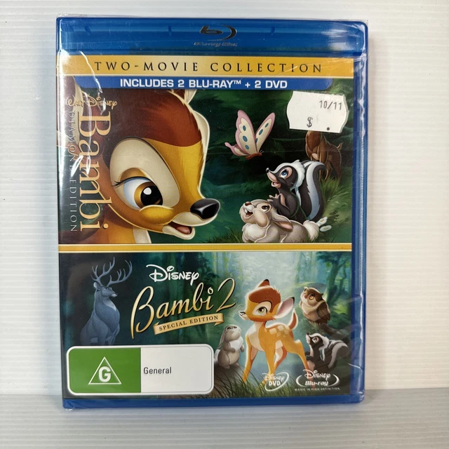 Bambi & Bambi 2 (Blu-ray, Special Edition) Walt Disney, Brand New Free Local Pos