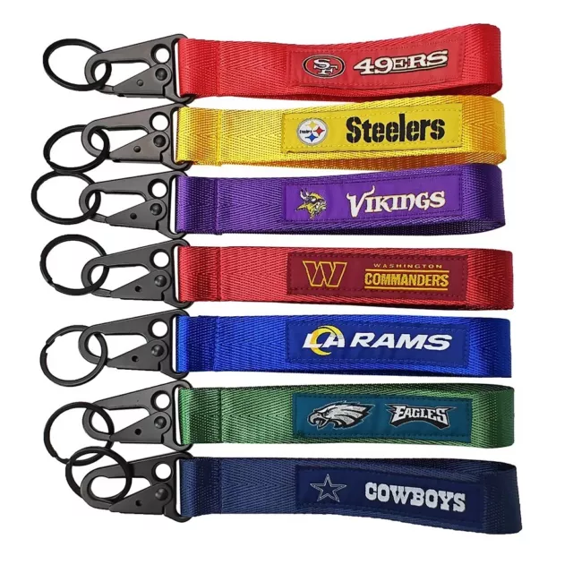 NFL Karabiner Schlüsselanhänger/Schlüsselband  diverse Teams