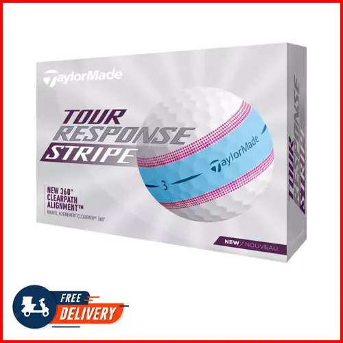 TaylorMade 2022 Tour Response Blue/Pink Stripe Golf Balls New