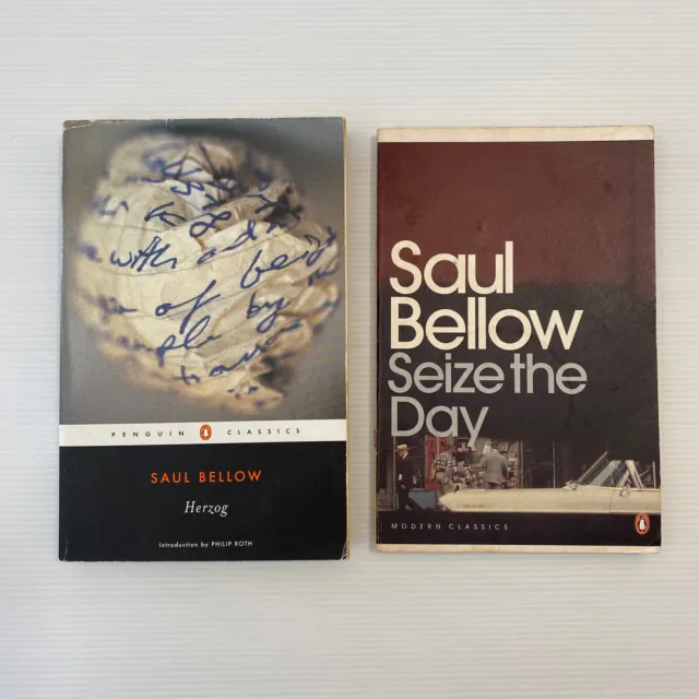 Herzog + Seize the Day by Saul Bellow English Paperback Book Bundle x2