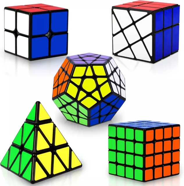 Speed Cube Set, Puzzle Cube, Magic Cube 2X2 3X3 4X4 Pyraminx Pyramid Megaminx Pu