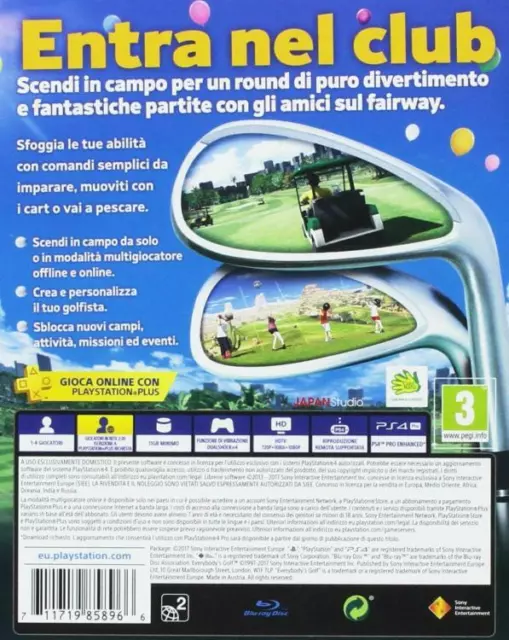 Everybody's Golf 7 Ps4 Gioco Playstation 4 Italiano Videogioco Nuovo Sigillato 3