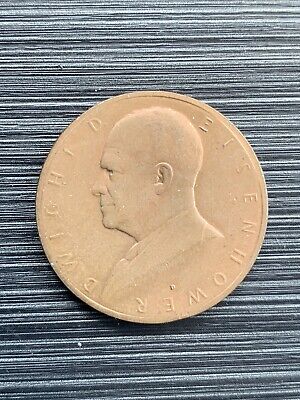 Bronze US Commemorative Coin Dwight Eisenhower Inaugurated 34th President Of USA