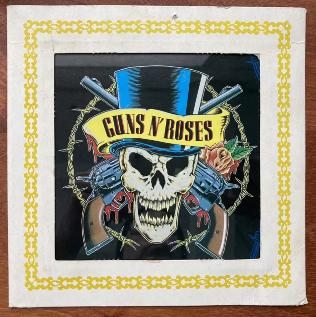 Guns N’ Roses Vintage 1980s Carnival/Fair Prize 6X6 Rock Picture/Mirror Glass