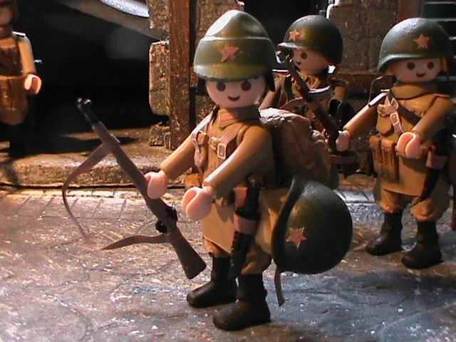 PLAYMOBIL CUSTOM COMANDANTE SOLDADO EJERCITO JAPONES WW2 GUERRA MUNDIAL