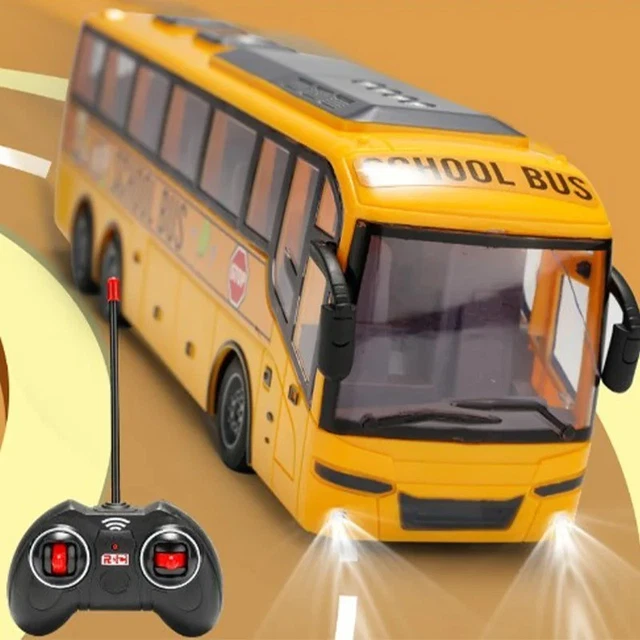 RC ELECTRIC BUS Remote Control Car Lights 27MHz City Tour School Toy UK ...