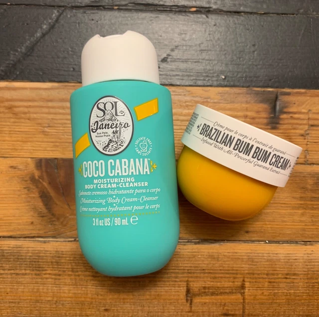 Limpiador corporal Sol de Janeiro Coco Cabana 90 ml y crema bum bum 25 ml nuevo 🙂