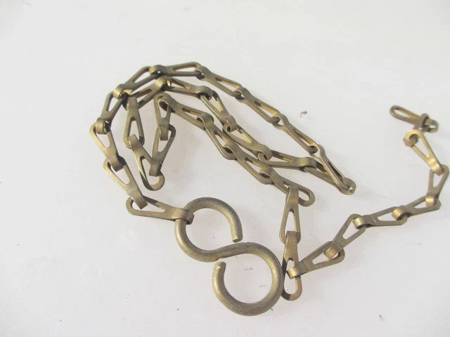 Vintage Brass Lighting Chain Hanger Light Old Antique Sink Plug Pull Switch 21"