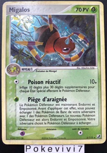 Carte Pokemon MIGALOS 2/115 Holo Bloc EX Forces Cachées FR
