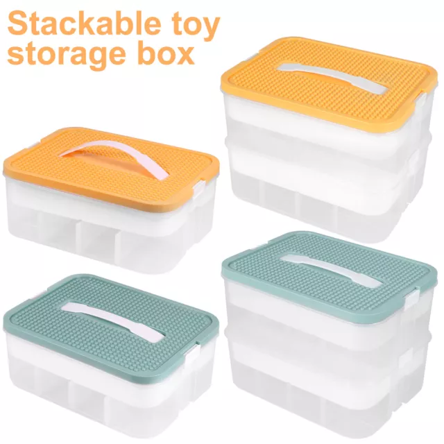 Building Blocks Storage Boxes 2 Layer Large Capacity Building Blocks  🌱