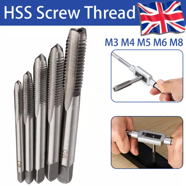 5X Machine Thread Tap Metric Plug HSS Screw Drill Cutter Bit Tool M3 M4 M5 M6 M8