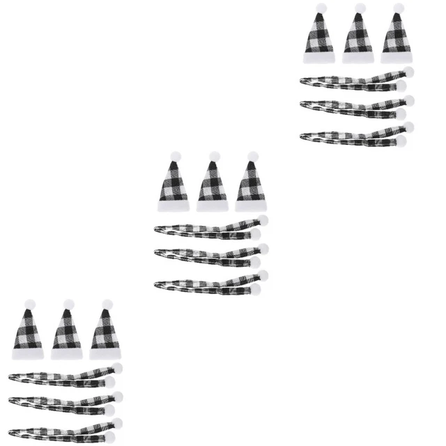 9 Juegos Navidad Mini Sombreros Bufandas Cubiertas Botellas Vino