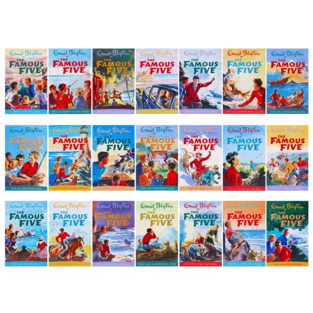 Famous Five 21 Books Box Set by Enid Blyton - Ages 9-14 - Paperback 2