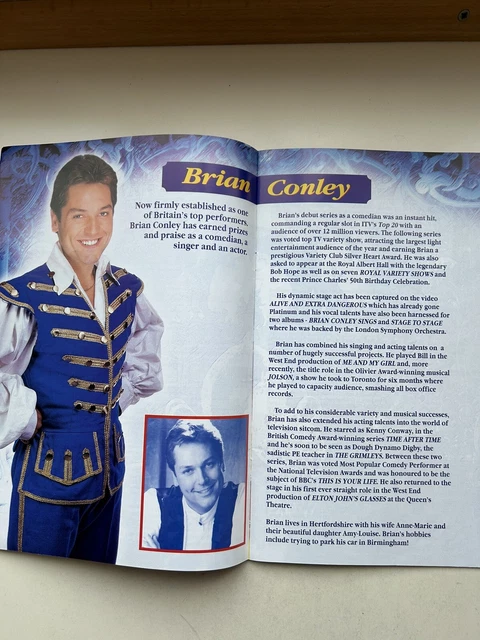 Pantomime Programme CINDERELLA THEATRE LARGE Panto / Pantomime Programme BRIAN CONLEY DANNY ...