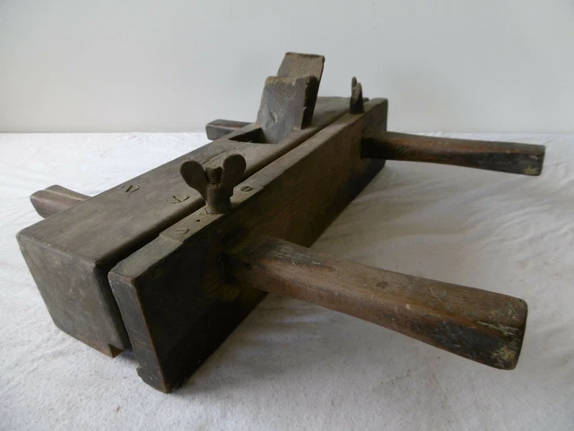 Hobel antik ca. 150 Jahre alt Hobelschlitten Falzhobel Gussstahl Carl Au.. Tillm