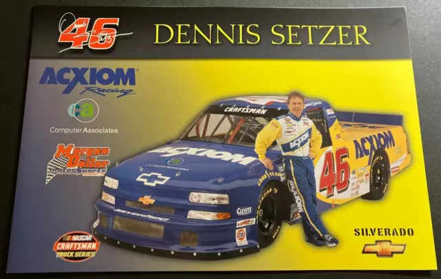 2002 Dennis Setzer #46 Acxiom Craftsman Truck Series 2-Page NASCAR Brochure