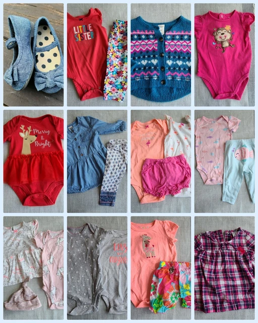 21 PC LOT Love Baby Girl's mixed Sets sz 6/9 m tops Carter's shorts Daddy's Prin