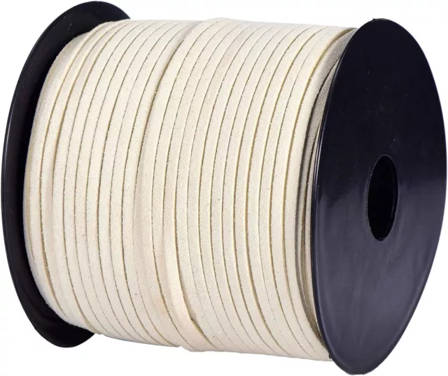 DonDon Veloursband 3 mm DIY 90 Meter Velours Rolle - beige