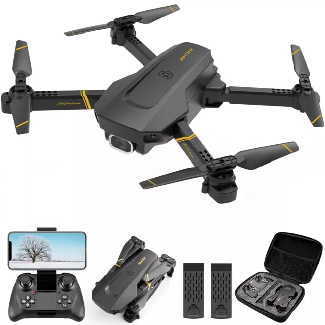 Faltbar Quadrocopter RC Drone WIFI FPV Selfie Drohne mit 4K HD Kamera & 3Akkus