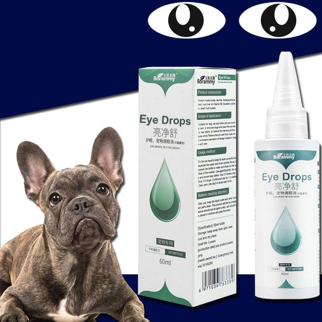 Gotas para ojos de mascota para conjuntivitis causada por alergias 60 ml cuerpos extraños Z7Y8