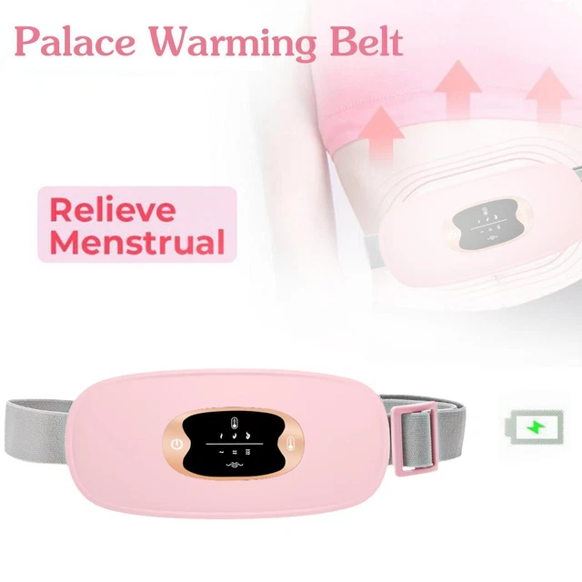 Cojín térmico menstrual, cinturón de masaje de cintura recargable, analgésico