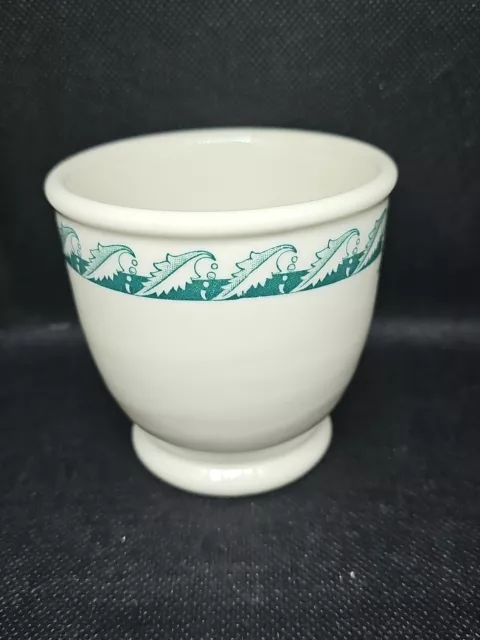 Vintage Shenango Egg Cup Custard Cup Green Leaf