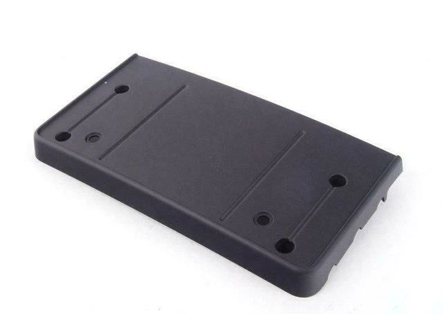 Support Plaque Immatriculation Sans Cadre - 4 Pinces Invisibles, Universel, Facile à Poser, Noir