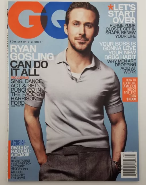 GQ Magazine Ryan Gosling Can Do It All January 2017 Football CTE