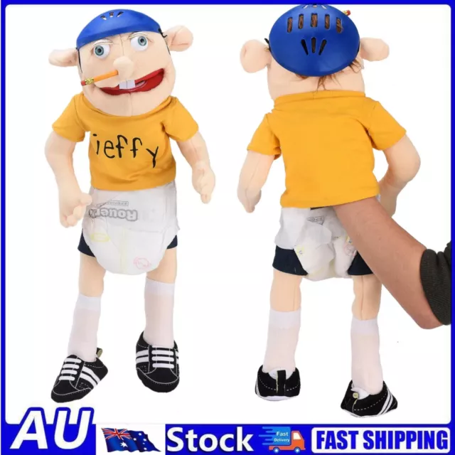 JEFFY PUPPET JEFFY Hand Puppet Cartoon Plush Toy 17'' Stuffed Doll Kids  Gift $23.73 - PicClick AU