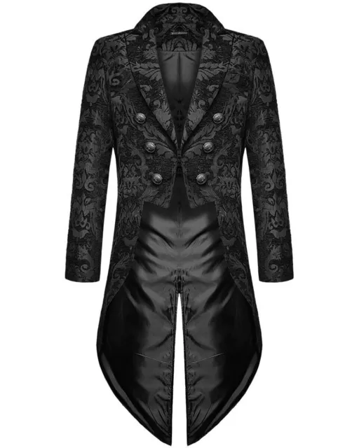 Mens Gothic Tuxedo Blazer Coats Party Dress Suit Steampunk Tailcoat Retro Jacket