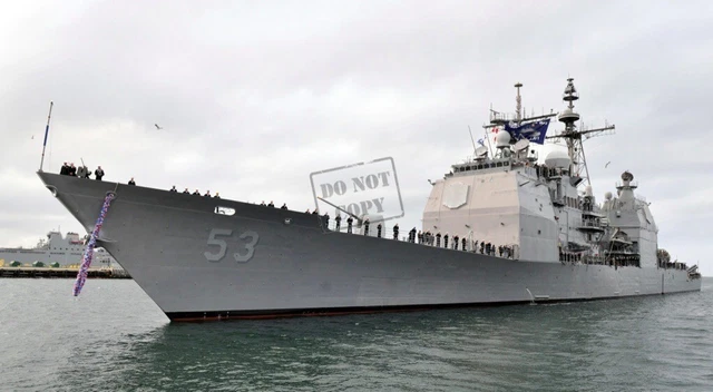 US Navy USN guided-missile cruiser USS Mobile Bay (CG 53) D1 8X12 PHOTOGRAPH