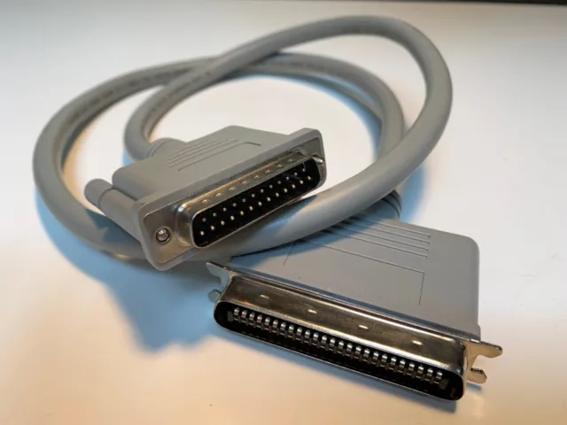 Scsi Cable: DB25 Male to 50pin Male. 37.5" in length