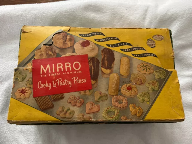 Vintage Mirro Aluminum Cooky Cookie Pastry Press Decorator Set 358-AM