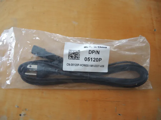 Dell DP/N 05120P 6' Flat Power Cord Plug Cable NEW