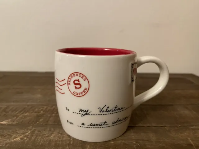 Starbucks New Bone China Valentine's Day Letter Coffee Tea Mug Cup 12oz Rare