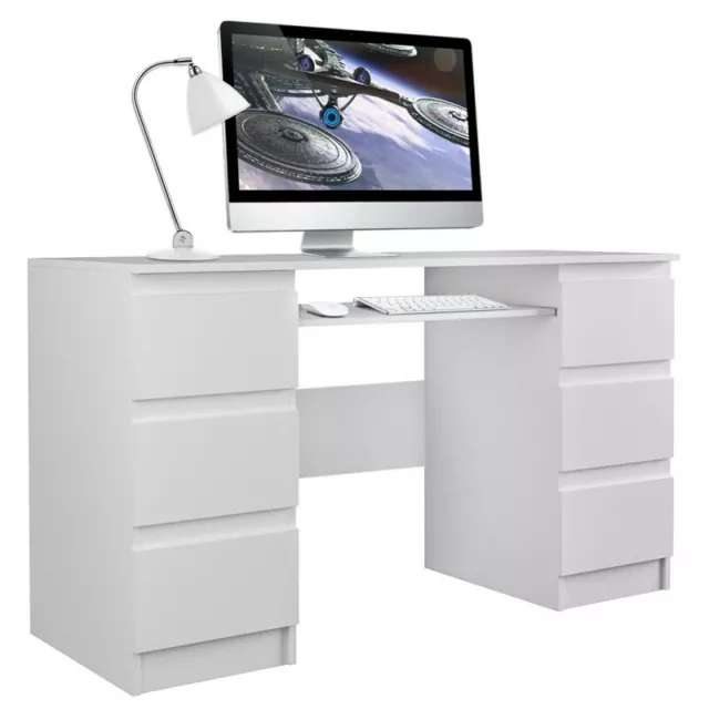 Schreibtisch Computertisch Laptoptisch Bürotisch Büromöbel Arbeitstisch weiß