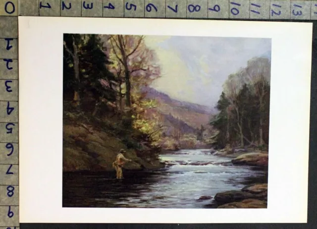 1935 Sport Fish Broadhead Creek Pennsylvania John Frost Paint Artist Print 31549