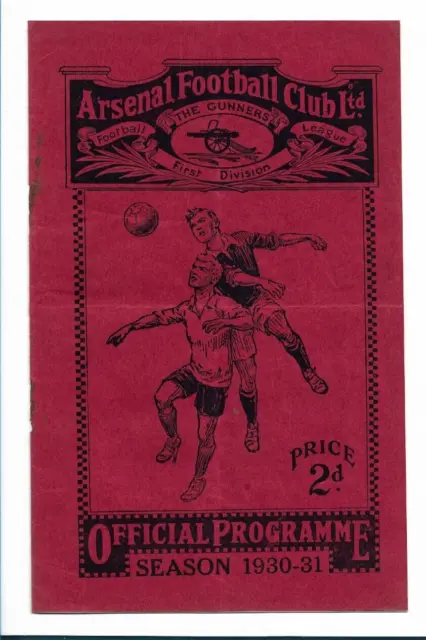 1930/31 Arsenal (Champions) v Manchester City - Football League Division 1