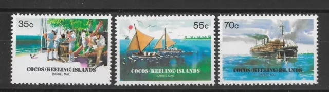 Cocos Keeling Islands 1984 75th Anniv of Cocos Barrel Mail Sg111-113  MNH/UMM