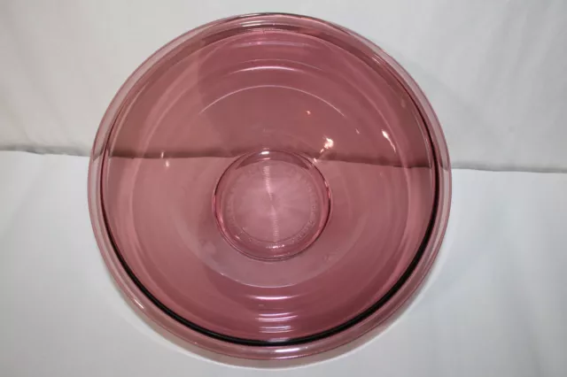 Pyrex Corning 4L Mixing Bowl #326 Cranberry Purple Glass Nesting USA 11.75"