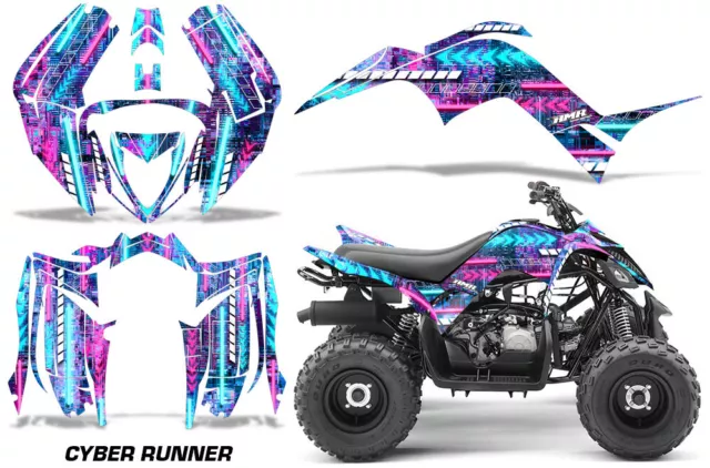 Graphics Kit Decal Sticker Wrap For Yamaha Raptor 90 YFM90 16-UP Cyber Runner