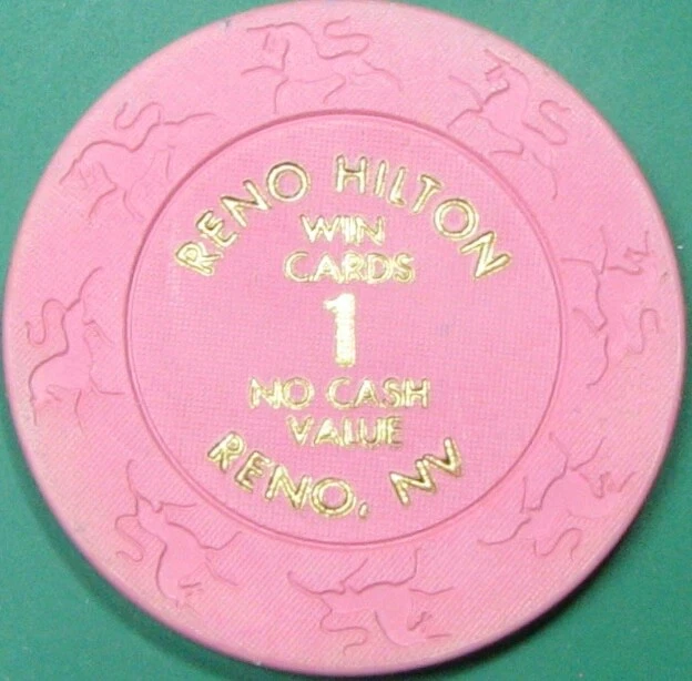 $1 Casino Chip. Hilton, Reno, NV. Win Cards. Y70.